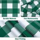 Kesfey 3 Packs Green and White Checkered Tablecloths 54 x 108 Inches Disposable Plastic Gingham Tablecovers Waterproof Rectangle Picnic Party Table Covers for Birthday Party Supplies Christmas