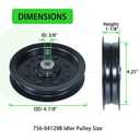 NICHEFLAG 2 Pack 753-08171 Idler Pulley for Cub Cadet 42" 50" RZT 50 Deck