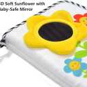 ABCKEY My Family And Friends Baby Photo Album With Sunflower Baby-safe mirror Holds 18 Photos Colourful