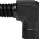 1/8 NPT Female to 1/8 NPT Male 90 Degree Fitting Adapter Coupler Union Aluminum Black