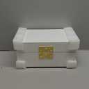 Galt International Large & Small Decorative Storage Box w/Hinged Lid - Classic Design Wood Decor Boxes with Geometric Opening Clasp - Home & Office Storage - Set of 2 (White + Gold)