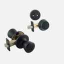 Designers Impressions Salem Design Oil Rubbed Bronze Entry Knob with Matching Single Cylinder Deadbolt Combo Pack Keyed Alike