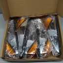 5Pcs Truck Cab Marker Lights 17 LED Amber Cab Roof Top Marker Clearance Running Lights w/Chrome Base Replacement for Peterbilt Kenworth Freightliner Cab Roof Lights Assembly 12V