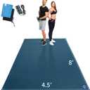 MRO Extra Large Exercise Mat For Home Gym, 8'x4.5'/7'x4.5'/6'x4.5'(7mm) Workout Mats for Gym Flooring, Non-Slip, Extra Thick Durable Cardio Mat, Ideal for Plyo, Weights, MMA, Jump Rope -Shoe Friendly