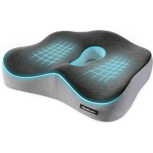 Memory Foam Seat Chair Cushion for Relieves Back Sciatica Pain Tailbone Pain Coccyx Degenerating Disc Orthopedic Osteoarthritis Prostate Cushion Low Back Pain Cushion Hip Shaping (Mixed Colors)