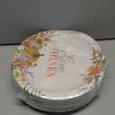 50Pcs Heavy Duty Thanksgiving Oval Paper Plates12.5"x10"Large Oval Disposable Dinner Platters, Pumpkin Autumn Fall Harvest Party Supply Thanksgiving Decor