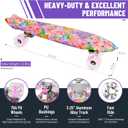 BELEEV 22 inch Skateboards for Kids, Cruiser Skateboard for Beginners Girls Boys Teens Adults, Mini Skateboards Classic Complete Skate Board with Skate T-Tool, Max Load 220 LBS