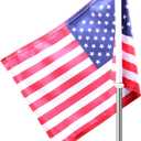 1 Pc USA Car Flag & Flagpole W/Air Suction Mount-Outdoor Adjustable Angle Suction Cup Style Flag Pole Includes 10" x 16" Inch American Flag for the Most Area of Car, RV, Truck, Boat & Other Vehicle