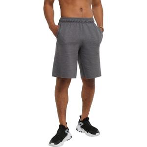 Champion Men's Shorts, Fleece, Midweight Shorts, Athletic Shorts With Pockets (Gray, S)