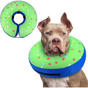 Supet Inflatable Dog Cone Collar Alternative After Surgery, Dog Neck Donut Collar Recovery E Collar for Neuter, Soft Pet Cone for Small Medium Large Dogs (XXL(Neck 18.5"-23.5"))