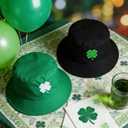 EVKILKJS St Patricks Day Hat Shamrock Hat Trendy Comfortable Textured Foldable Unisex Green