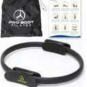 ProBody Pilates Fitness Ring  14 Inch Pilates Ring for Focusing on Toning Inner Thighs, Arms, and Core (Black)