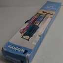 Whitmor Adjustable Rolling Clothes Organizer Chrome Garment Rack, Black and Silver