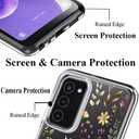 Unov Case Designed for Galaxy A03s, Crystal Clear Phone Case with [Anti-Slip Embossed Pattern], Shockproof Slim Protective [Anti-Yellowing TPU] Back Cover, Golden Garden