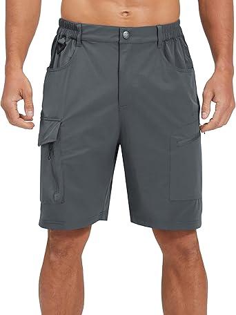 EZRUN Men's Hiking Cargo Shorts Quick Dry Golf Outdoor Work Tactical Shorts with Multi Pocket for Fishing Travel, XL, 36
