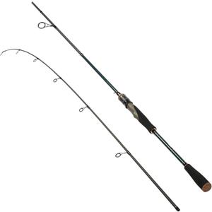 Eurasian Sports Medium Spin&Cast Fishing Rod Graphite Bass Fishing Rods Carbon 2 Piece Spinning Pole, Anti-tangling Guide Ring Portable Baitcasting Fishing Rods for Freshwater, Saltwater, Trout, Bass