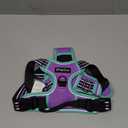 Eagloo Dog Harness for Large Dogs, No Pull Service Vest with Reflective Strips and Control Handle, Adjustable and Comfortable for Walking, No Choke Pet Harness with 2 Metal Rings, Purple & Green, L