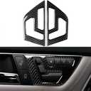 NVCNX Carbon Fiber Compatible with Mercedes-Benz C-Class W204 C250 C300 C350 C63 AMG 2008-2014 Sedan Accessories Car Door Seat Adjustment Panel Cover Interior Trim Sticker Decal 2PCs not for Coupe