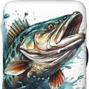 Fish Splash Luggage Cover Washable Elastic Suitcase Cover Anti-Scratch Travel Luggage Protector Covers for Kids Adult S fits 18-21 inch Suitcase