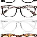 BLS BLUES Reading Glasses for Women for Home, Office & Driving - HD Clear Readers with Blue Light Blocking Protection +2.0