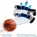 Nose Guard for Broken Nose Baseball Softball Basketball Face Mask Adjustable Face Shield Masks with Padding Nose Guard Protects Nose and Eye from Injury for Men and Women