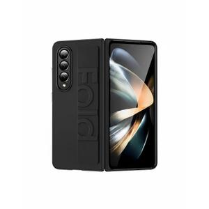 for Samsung Galaxy Z Fold 5 Case with Hand Strap, Hard PC Shockproof Flip Case with Finger Wristband, Protector Cover for Samsung Z Fold 5 5G Men Women Shell (Black)