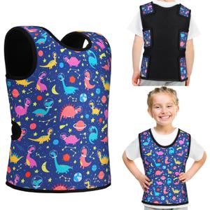 Janmercy Compression Vest for Kids Boys Soft Breathable Compression Vest Girls Cute Comfort for Back to School Children(Dinosaur,Medium)