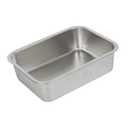 PHENOFICE Dinnerware Serving Platter Thickened Stainless Steel Plate Multi-functional Tray Easy to Clean, 12.5" length, 8.5" width, 4" deep