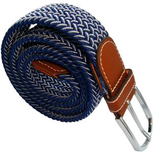 Mens Chevron Woven Belt - Blue/White