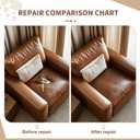 Leather Repair Tape,16 x 237 Inches Self Adhesive Leather Repair PatchLeather Repair Kit for FurnitureCouches,Car Seats,Cabinets,Handbags(Dark Brown-Litchi Grain)