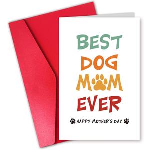 Dog Mom Mothers Day Card, Dog Mother Card, Best Dog Mom Card, Funny Mothers Day Card (Dog Mom)