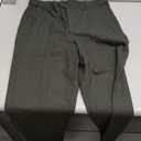 Ceehuteey Men's Retro Dress Suit Pants Thick Wool Flat Front Herringbone Tweed Trousers (32W x 32L, Army Green)