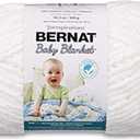 Bernat BABY BLANKET BB White Yarn - 1 Pack of 10.5oz/300g - Polyester - #6 Super Bulky - 220 Yards - Knitting/Crochet
