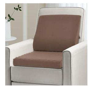 Shinnwa Lumbar Support Pillow for Recliner, Ultra-Soft Foam Back Support Pillow and Egg Crate Foam Seat Cushion 2-in-1 for Couch, Office Chair, for Back Pain Relief, Brown