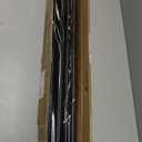 Chrome Wire Shelving Posts Commercial Heavy Duty Poles Wire Shelf Parts with 50 Pcs Clips for 1" Post Rack Accessories, Black (Set of 8,74 Inch)