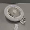 Socket Fan Light with Remote Control, 3 Colors 3000K-6500K Dimmable LED Light Bulb Fan Screw in Ceiling Fan for Bedroom, Kitchen, Storage Room, Closet, Wireless Small Ceiling Fans with Lights - White