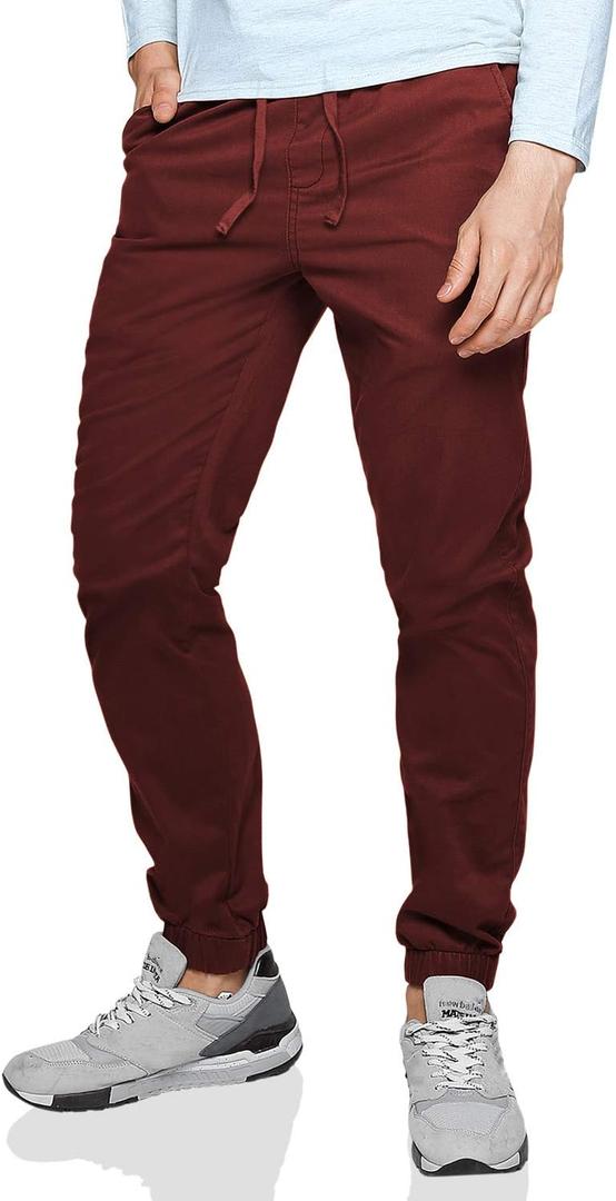 Match Men's Chino Jogger Pants (42, 6535 Wine Red)