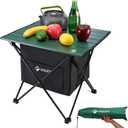 VILLEY Portable Camping Side Table, Ultralight Aluminum Folding Beach Table with Carry Bag for Outdoor Cooking, Picnic, Camp, Boat, Travel, Large 24''