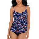 MagicSuit Women's Swimwear Burano Carma Tankini Bathing Suit Top Separate, Black/Multi, 08 Medium