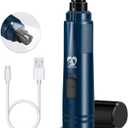 Casfuy Dog Nail Grinder with LED Light - Upgraded 2-Speed Electric Pet Nail Trimmer Powerful Painless Paws Grooming & Smoothing for Small Medium Large Dogs & Cats (Dark Blue)