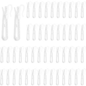 50 PCS Adjustable Pinch Pleated Curtain Drapery Pin Hook, Plastic Curtain Hooks, Ratchet System Curtain Pleat Hook for Window Drapery Door Curtains Shower Curtains (70mm/2.76 Inch)