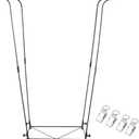 Trash Bag Holder, Metal Garbage Bag Holder, 30-45 Gallon Portable Trash Bag Holder Stand, Multi-use Leaf Bag Holder for Yard, Camping, Party, Wedding (BlackA-1PC)