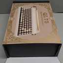 YUNZII QL75 Wireless Typewriter Hot Swap Retro Mechanical Keyboard,Punk Round Keycaps,RGB Backlit QMK/VIA Programmable, Multi-Device Keyboard with 2.4GHz/Type-C/BT5.0 (White, Cocoa Cream V2 Switch)