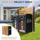 NAIZEA 60" H x 38" W Air Conditioner Fence Outdoor Privacy Fence Screen, Pool Equipment Enclosure, Trash Can Enclosure, Wood Screen Panels for Backyard Outside