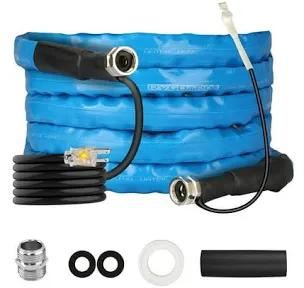 RVGUARD 15FT Heated Water Hose for RV, -20 ℉ Freeze Protection Heated Water Hose with Energy-Saving Thermostat, Lead and BPA Free for RV/Home/Garden