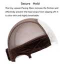 Lace Wig Caps for Women, Wig Caps with Grip Band for Keeping Wigs in Place, Glueless Wig Grip Cap with 4x5 Transparent Lace Wig Caps, Non-Slip Adjustable Elastic Headband (1pcs-brown)