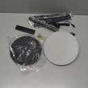 Modern LED Floor Lamp - Remote & Touch Control, 40W/2400LM Sky Torchiere Standing Lamp, Fully Dimmable, 3 Color Temperatures, Ideal for Living Room & Bedroom, Easy to Assemble (Large, Black)