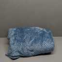 Exclusivo Mezcla Fleece Throw Blanket Extra Large, Super Soft and Warm Blankets for Couch, Sofa and Bed Waffle Textured, Cozy, Fuzzy and Lightweight (Slate Blue, 50x70 Inches)