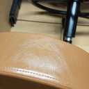 Drafting Chair with Back, Adjustable Foot Rest Rolling Stool(1,Brown)
