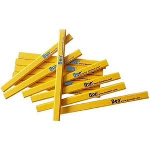 Bon 84-293 7-Inch Carpenter Pencil, Black Medium Lead with Yellow Casing, 4-Pack